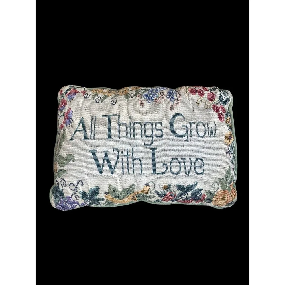 Vintage Friendship Garden Love Throw Pillows Lot Of Four Tapestry